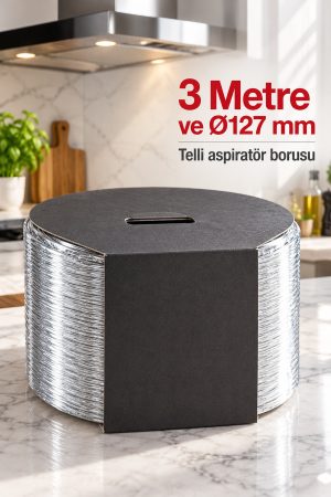 Telli Aspiratör Borusu 3 Metre 127 mm Çap
